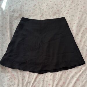 Princess Polly Black Satin Mini Skirt